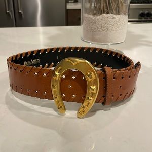 Ben-Amun Leather Horseshoe Belt